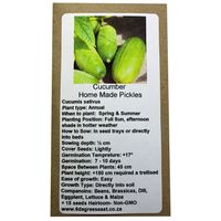 6 Degrees East Heirloom Veg Seeds - Cucumber - Gherkin